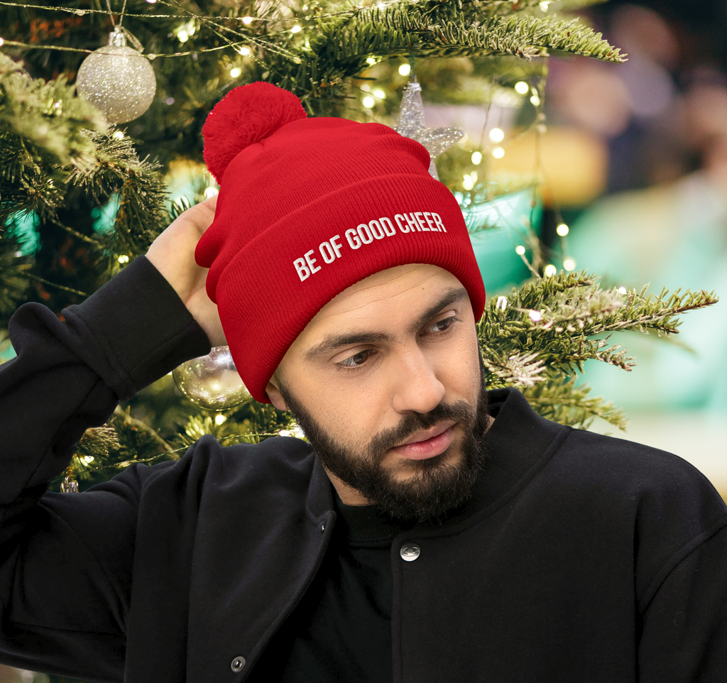 Be Of Good Cheer Pom-Pom Beanie
