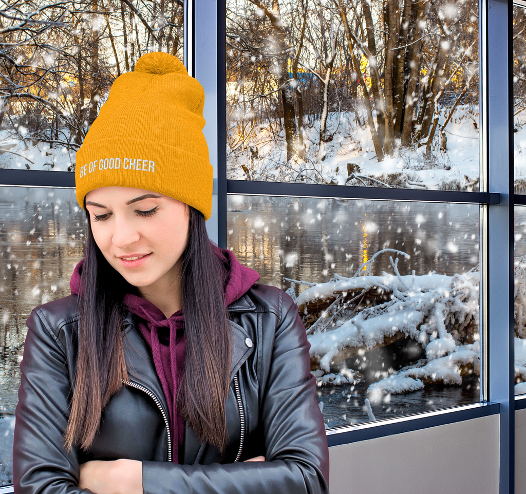 Be Of Good Cheer Pom-Pom Beanie