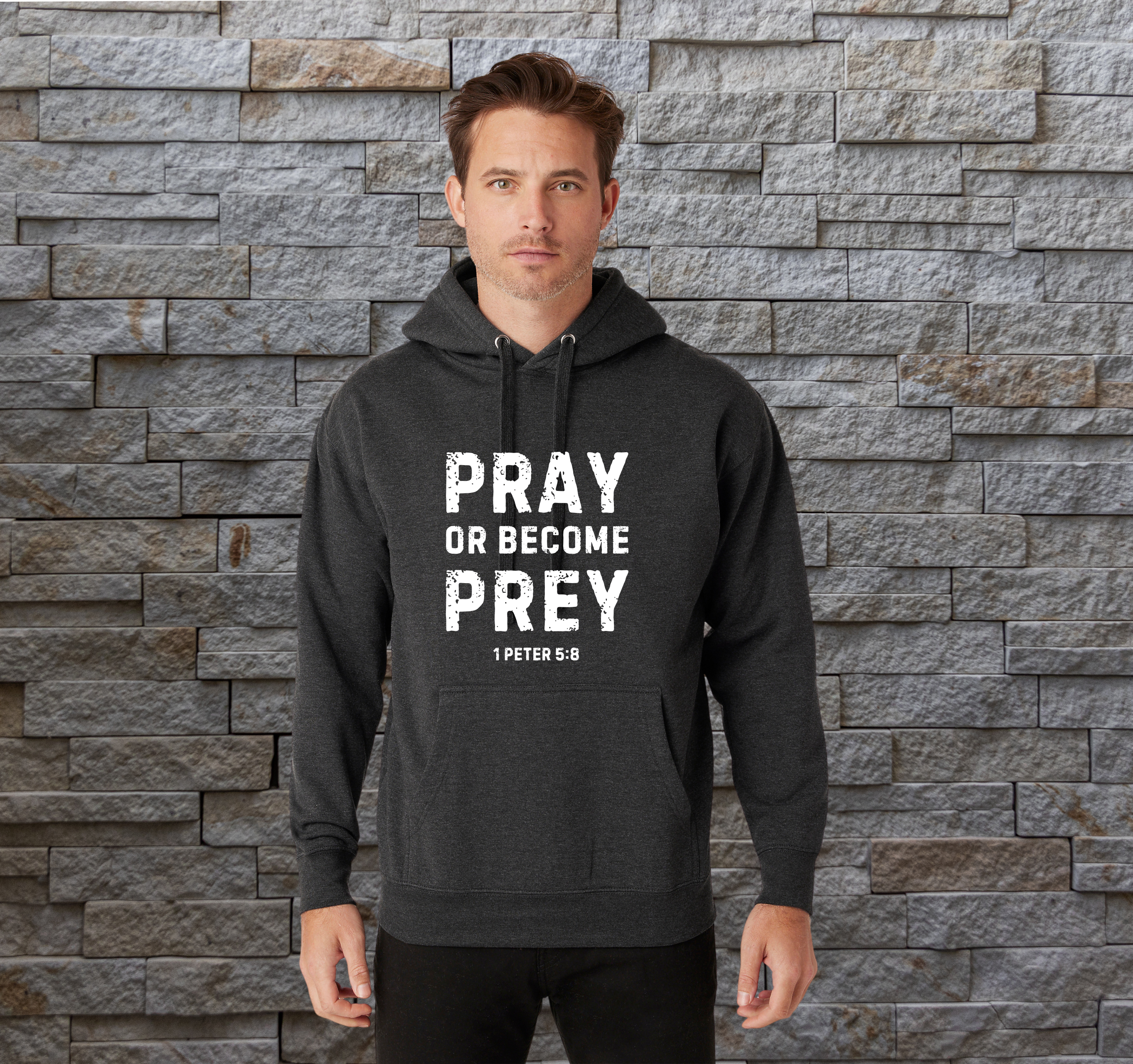 Pray or Become Prey Fitted Hoodie
