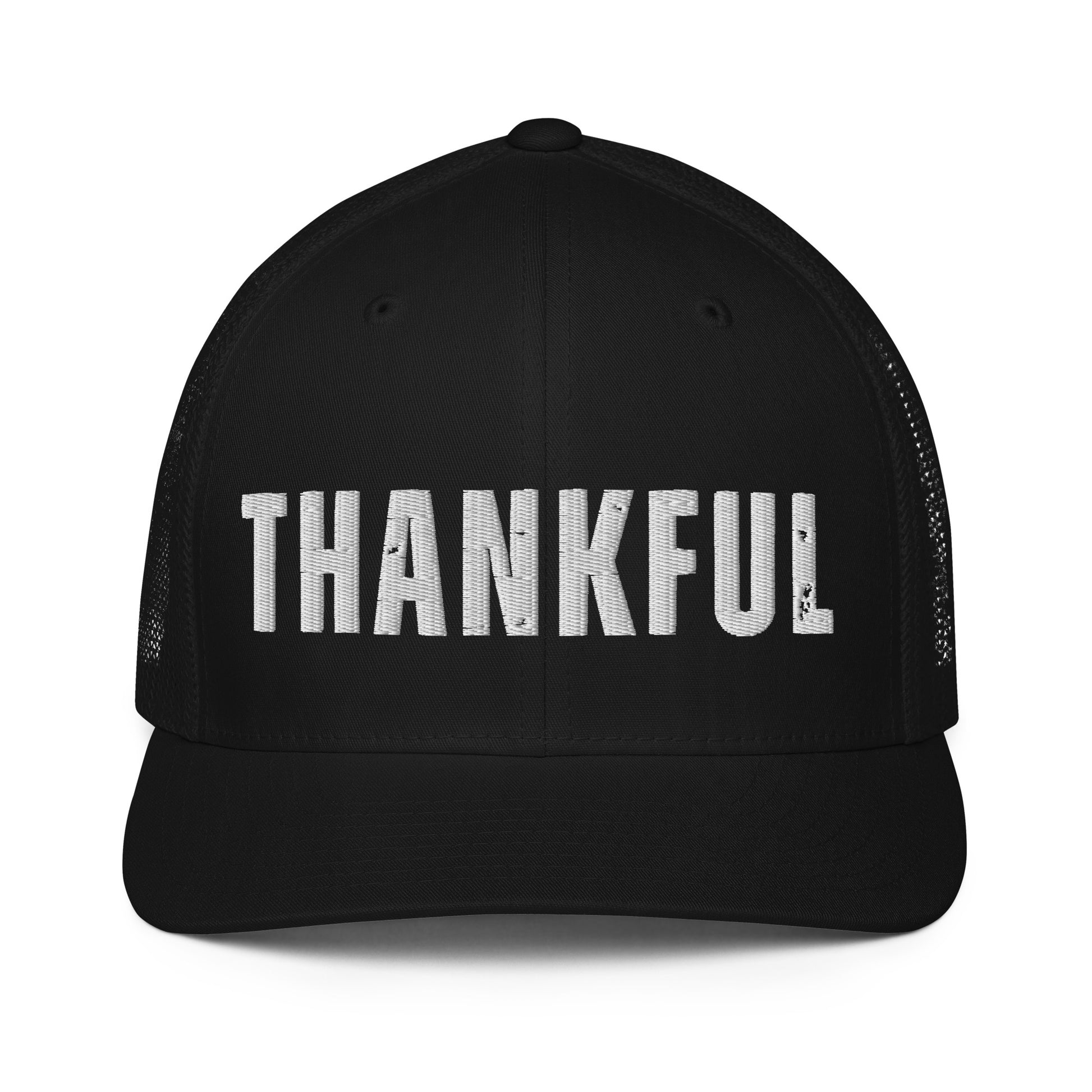 thankful trucker hat by soul good merch mesh back adjustable snap faith inspired christian apparel gratitude message